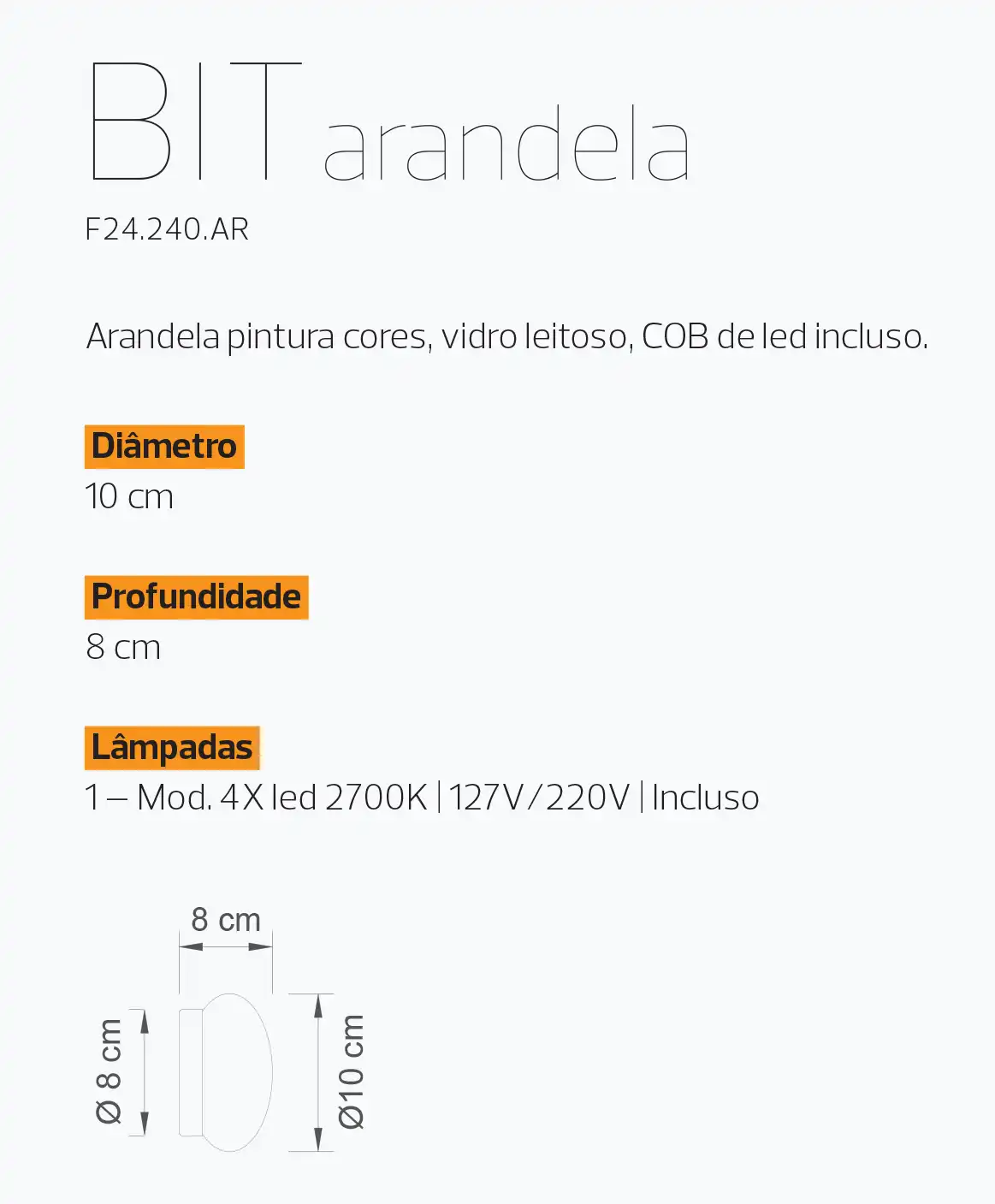 BIT arandela medidas e especificações